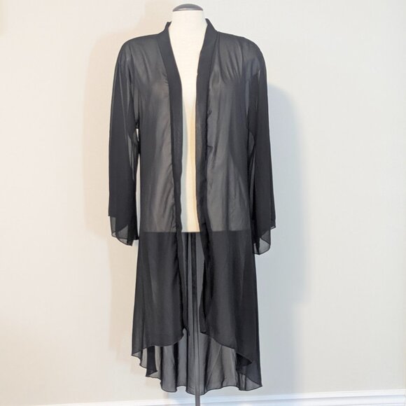 Black Sheer Kimono - Picture 1 of 6
